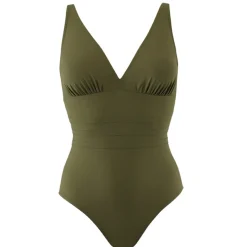 Maillot de bain une pièce sans armatures dos nu vert