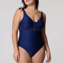 Maillot une pièce sans armatures Bleu