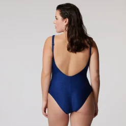 Maillot une pièce sans armatures Bleu