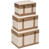 Malle Norah En Tissu Lin (lot de 3)