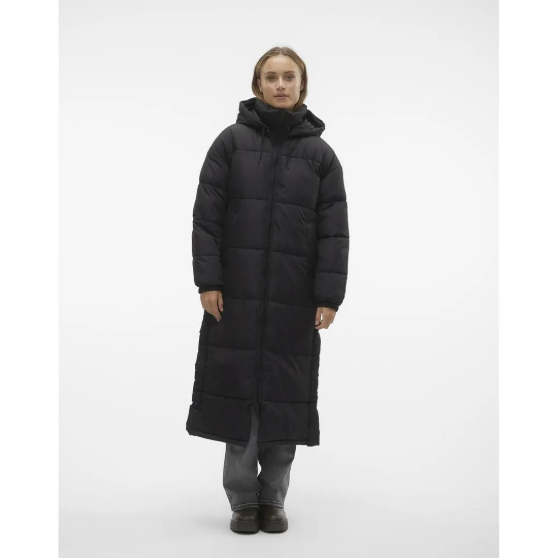 Manteau capuche avec cordon de serrage noir Blair