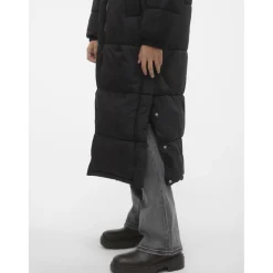 Manteau capuche avec cordon de serrage noir Blair