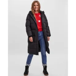 Manteau Capuche Long noir Ula