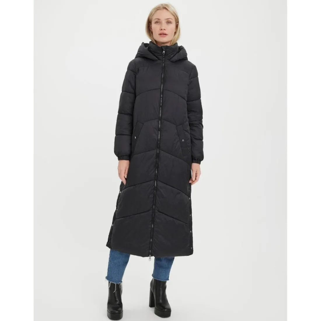 Manteau Capuche noir Xena