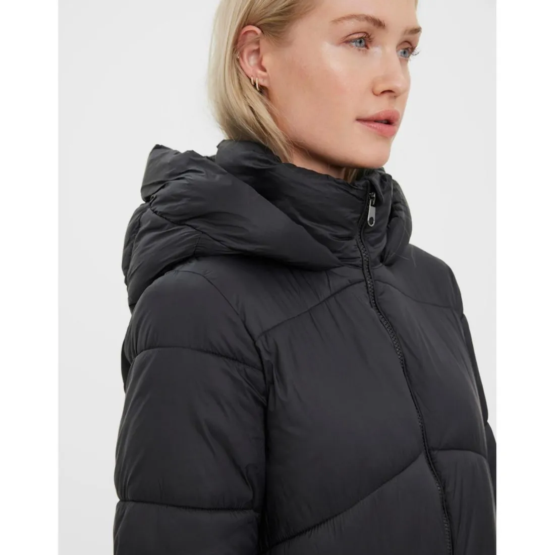 Manteau Capuche noir Xena