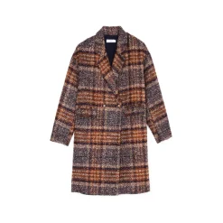 Manteau Carreaux Marron STOBY