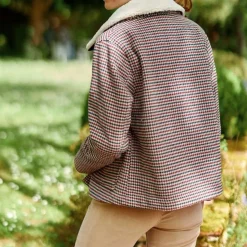 Manteau carreaux NATTIE rouge