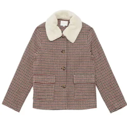 Manteau carreaux NATTIE rouge