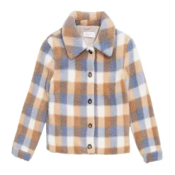 Manteau carreaux NINA rouge