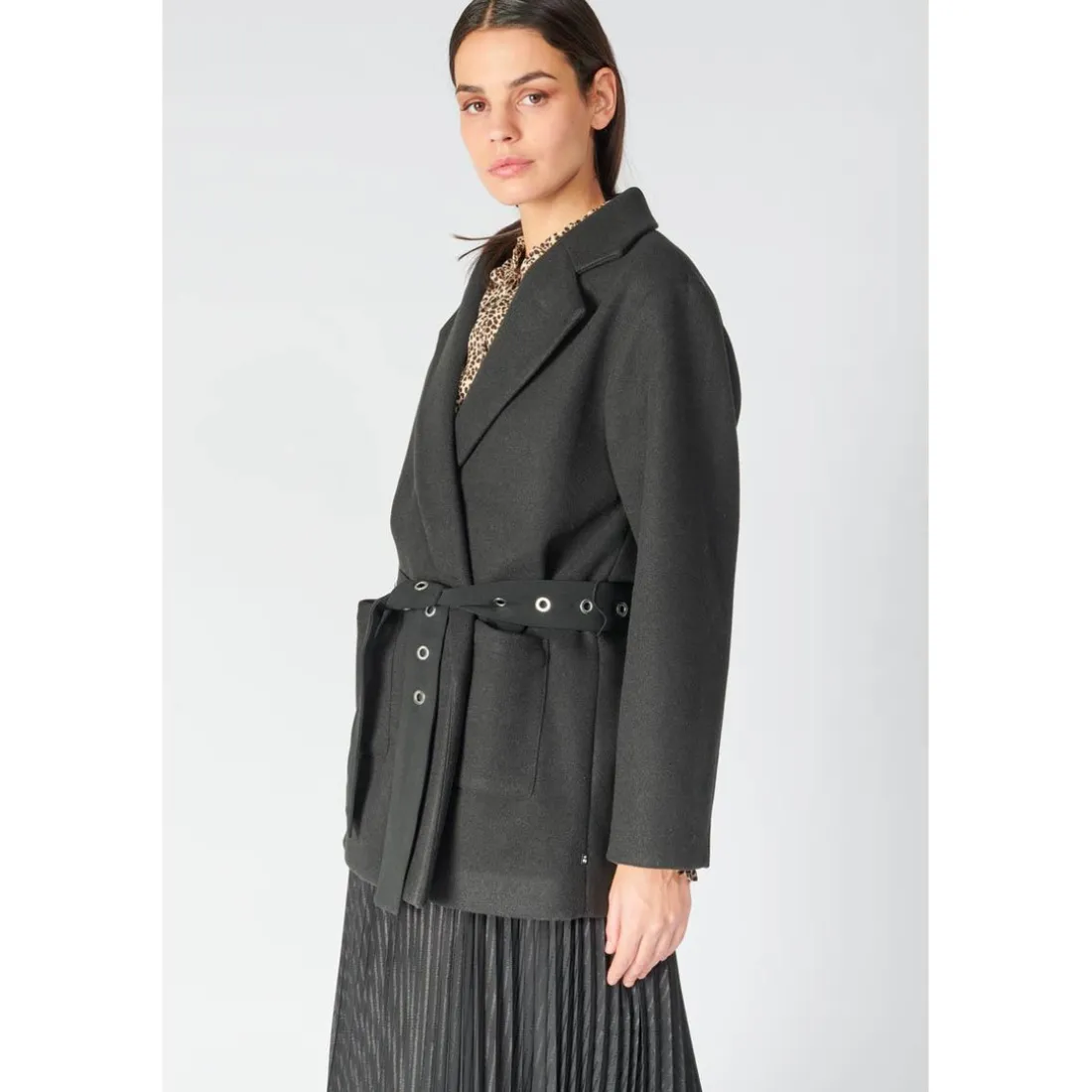 Manteau CHARLOT noir en coton