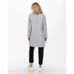 Manteau Col à revers Long gris