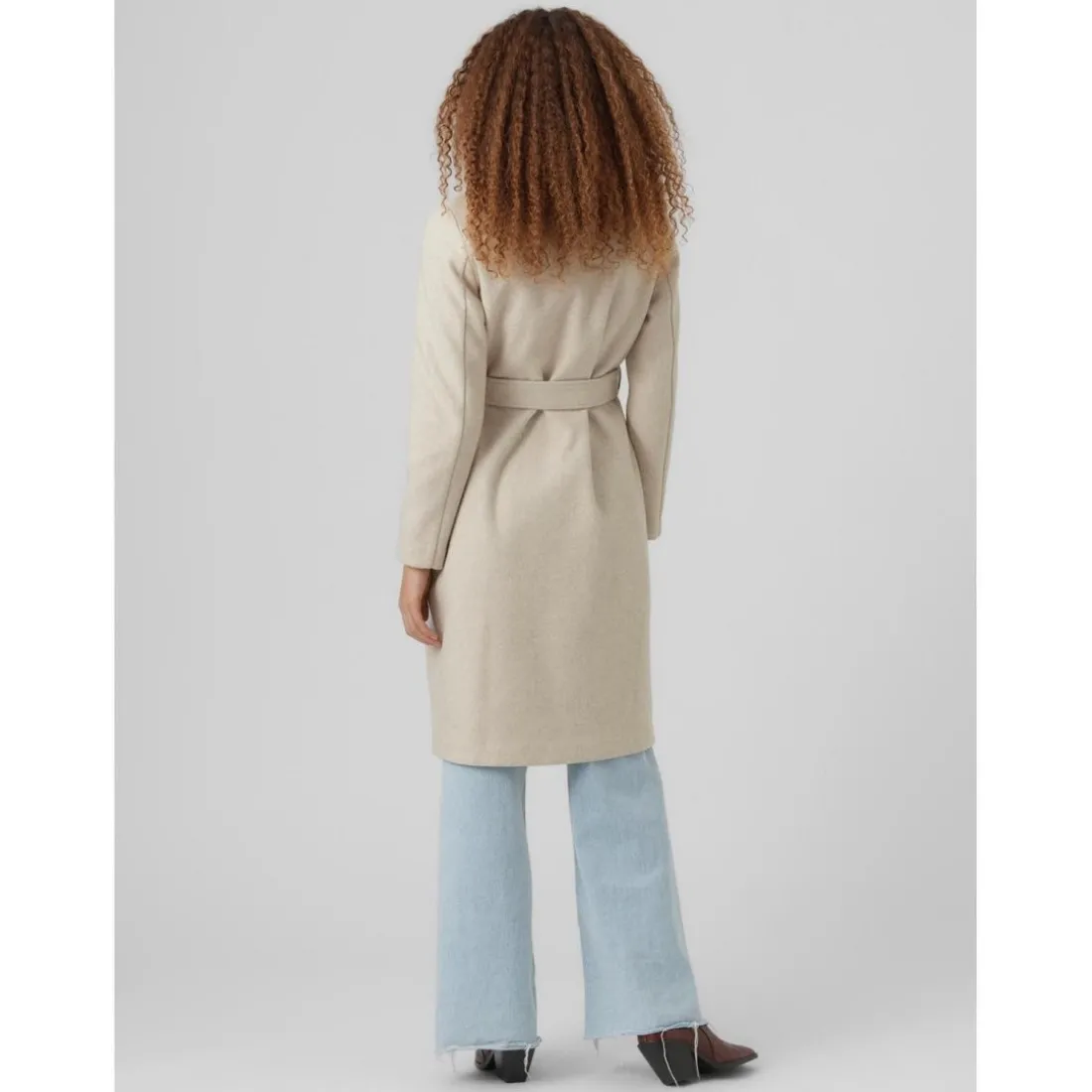 Manteau Col à revers Sous le genou blanc Eve