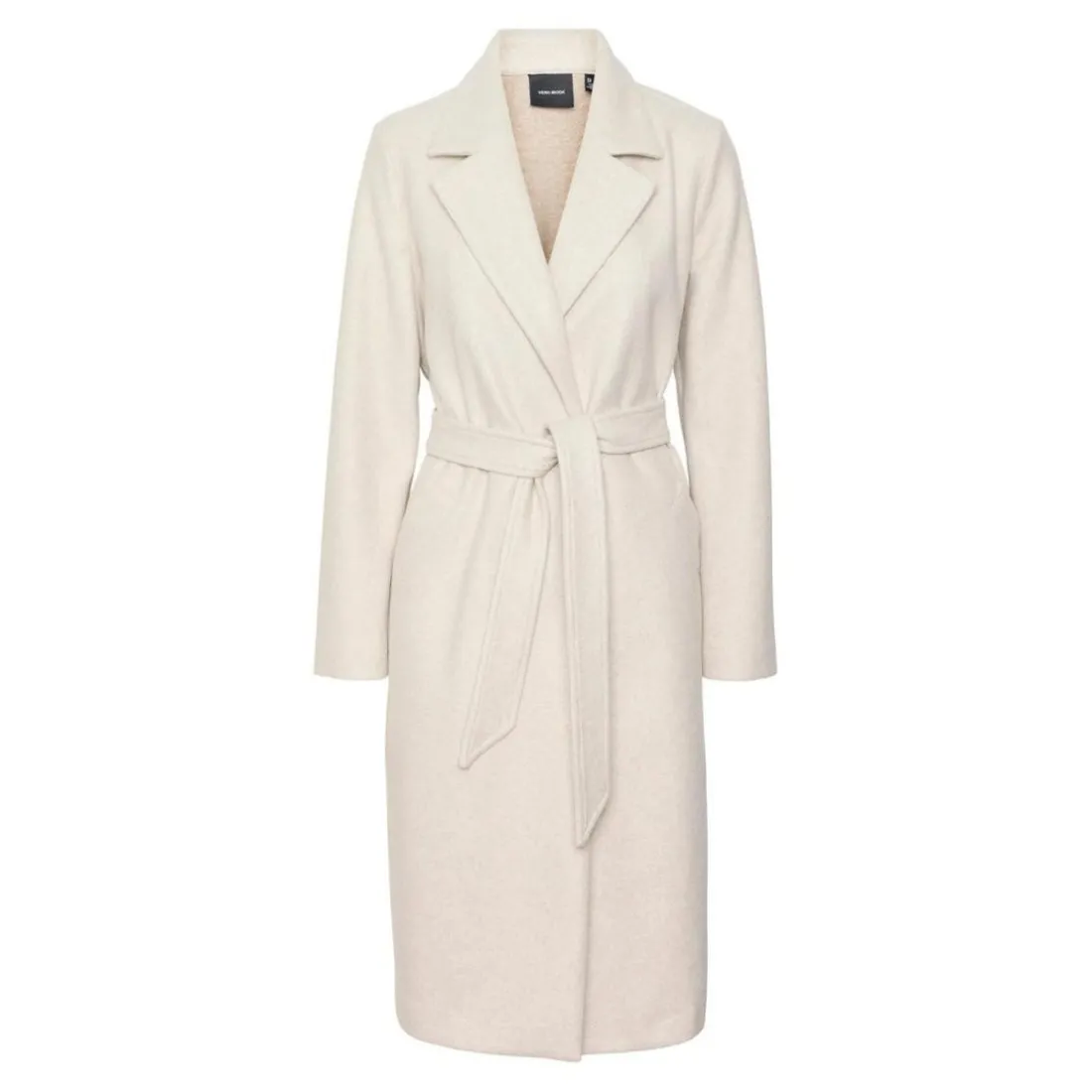 Manteau Col à revers Sous le genou blanc Eve