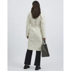 Manteau col italien gris clair