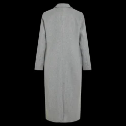 Manteau col italien gris Zoe