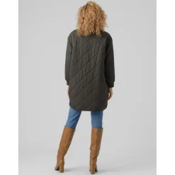 Manteau Col italien Long vert