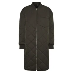Manteau Col italien Long vert