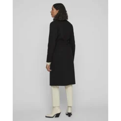 Manteau col italien noir Rae