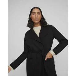 Manteau col italien noir Rae