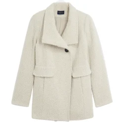 Manteau femme beige en laine