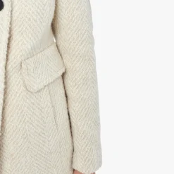 Manteau femme beige en laine
