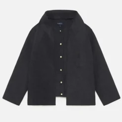 Manteau femme gris en laine