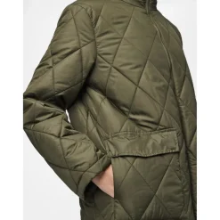 Manteau long matelassé Mailey vert Tia