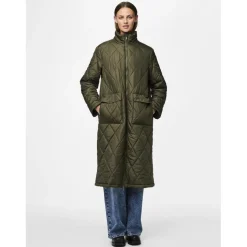 Manteau long matelassé Mailey vert Tia