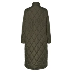 Manteau long matelassé Mailey vert Tia