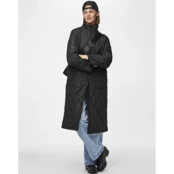 Manteau long matelassé Mailey noir Page