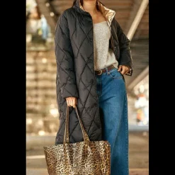 Manteau NORA noir reversible