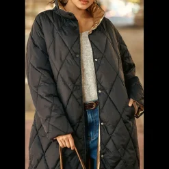 Manteau NORA noir reversible