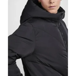 Manteau zippée avec patte de boutonage noir