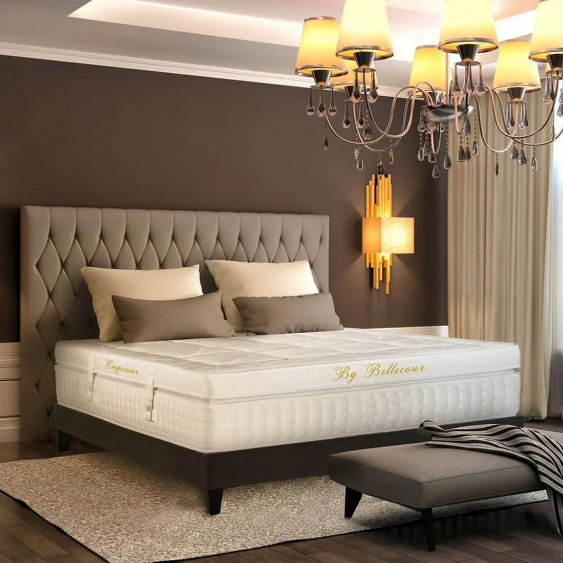 Matelas Mémoire de Forme EMPEREUR ep 33 cm - Compressé Roulé