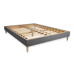 Matelas sommier kit gris Memo Luxe Ressorts ensaches memoire de forme MAXI epaisseur