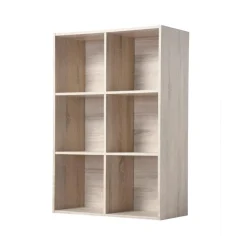 Meuble à 6 cases en bois Beige