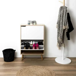 Meuble A Chaussures 2 Portes en Bois