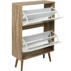 Meuble A Chaussures 2 Portes en Bois