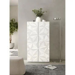 Meuble de rangement 2 portes 2 étagères