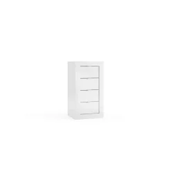 Meuble de rangement salle de bain 4 tiroirs coloris blanc laqué brillant L42xH78 cm
