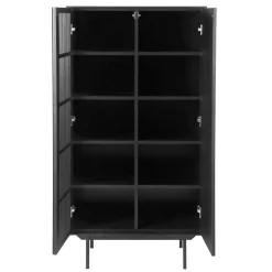 Meuble haut 2 portes noir
