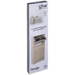 Meuble range-chaussures 3 tiroirs effet chêne naturel