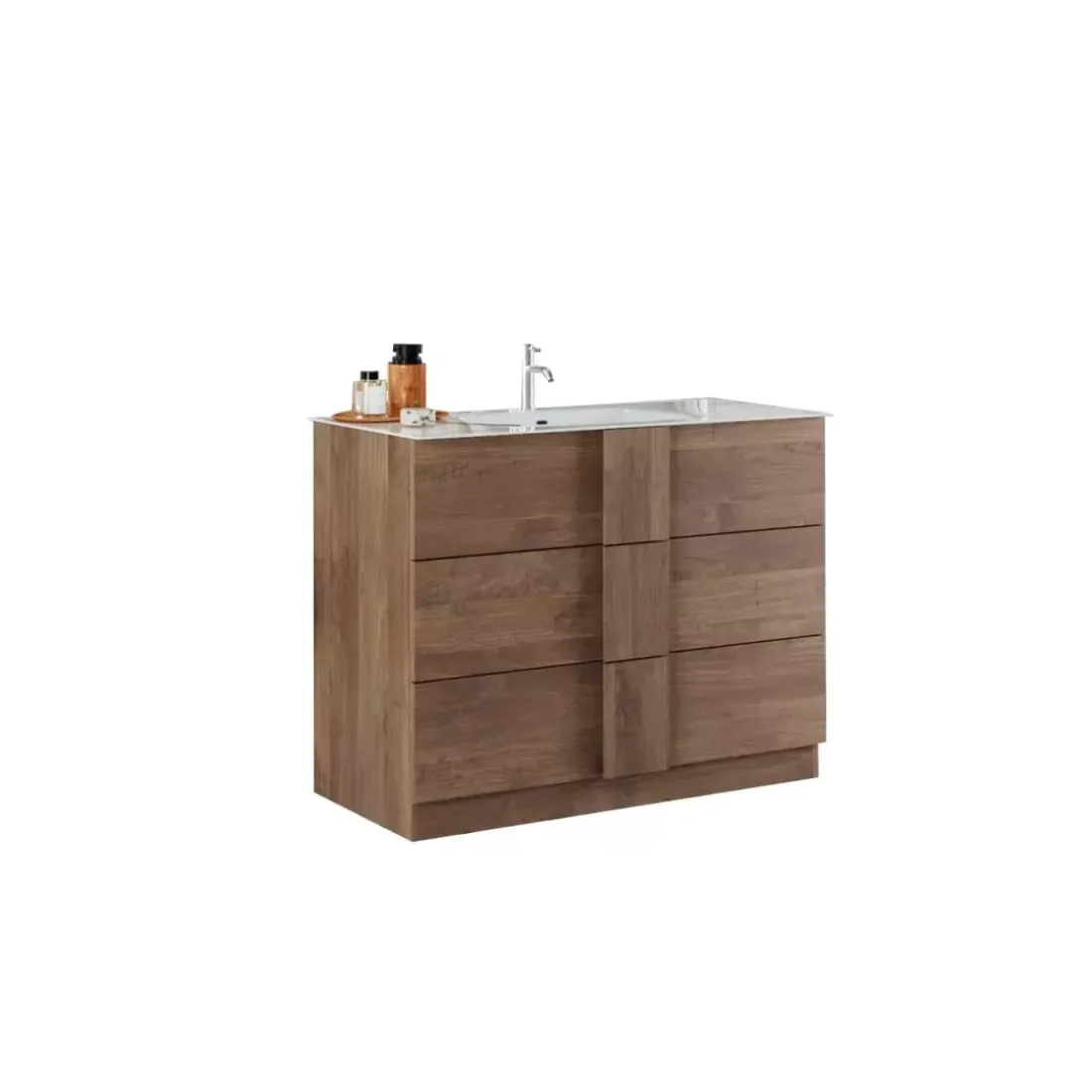 Meuble salle de bain Jessie sur pieds coloris Chêne Mercure