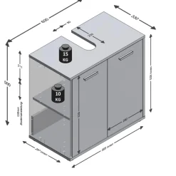 Meuble sous vasque MADOC 1 naturel