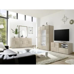 Meuble TV 1 porte et 1 tiroir DAMA décor chêne samoa