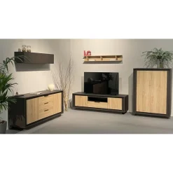 Meuble TV 2 portes et 1 tiroir Lava