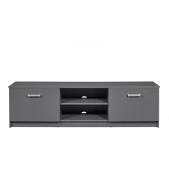 Meuble TV 2 Portes Gris Graphite ELENZIO