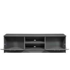 Meuble TV 2 Portes Gris Graphite ELENZIO