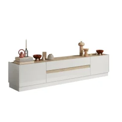 Meuble TV FANTASY blanc laqué