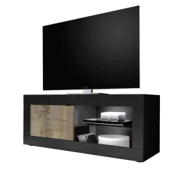 Meuble TV petit1 porte sans éclairage bicolore